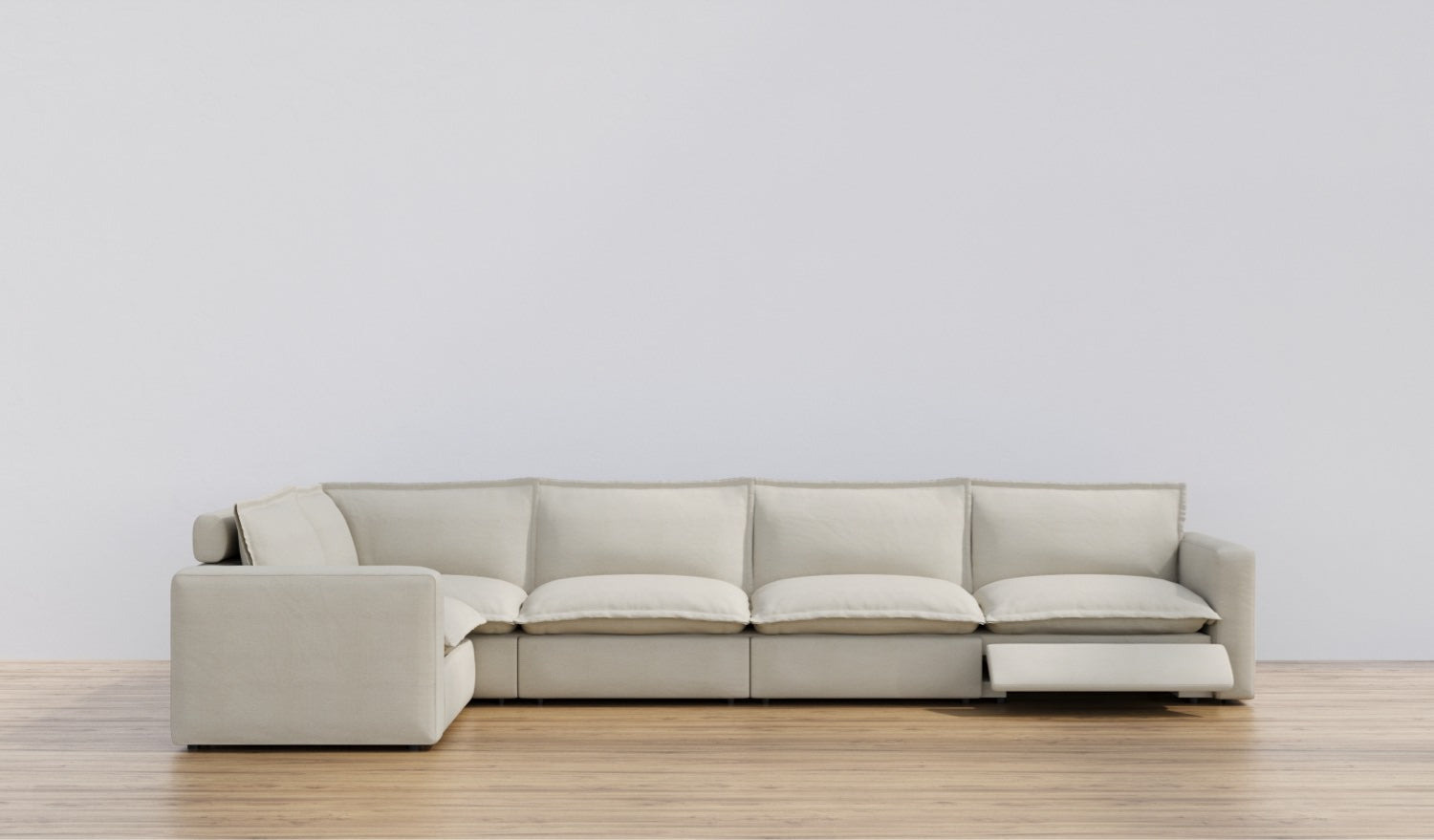 Coconut Five Seat Luxe L-Shaped Sectional