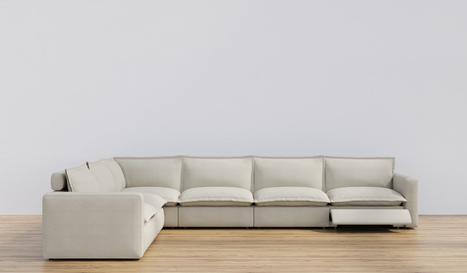 Coconut Six Seat Luxe L-Shaped Sectional