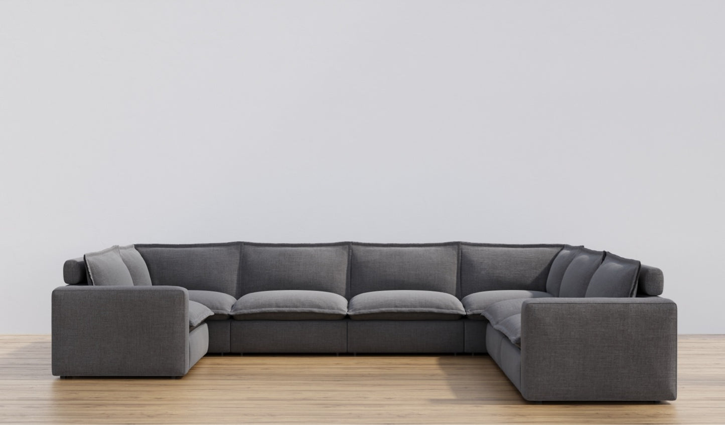 Gloomy Day In Seven Seat Luxe U-Shaped Sectional