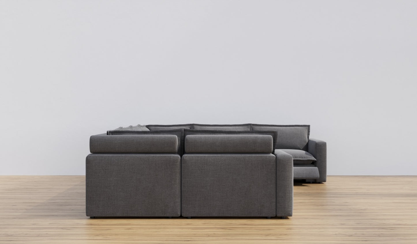 Gloomy Day In Seven Seat Luxe U-Shaped Sectional