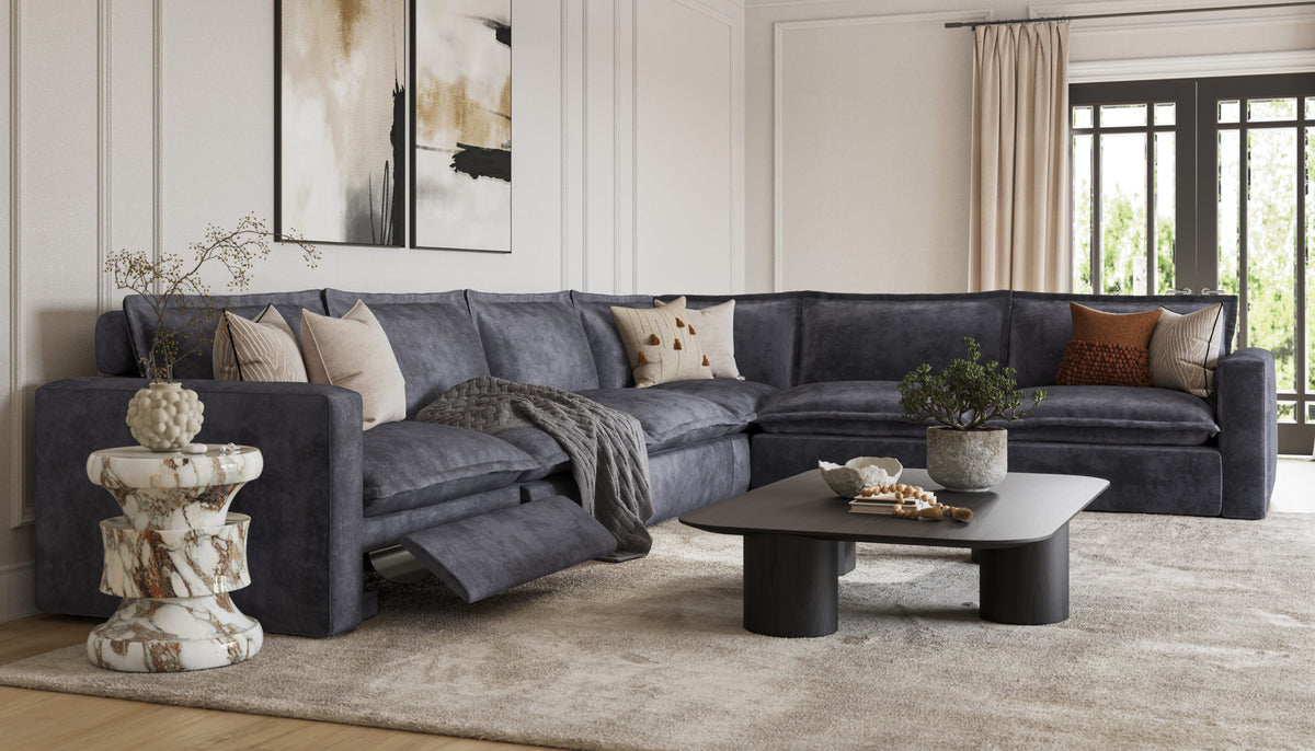 Luxe Seat L-Shaped Reclining Couch Homebody