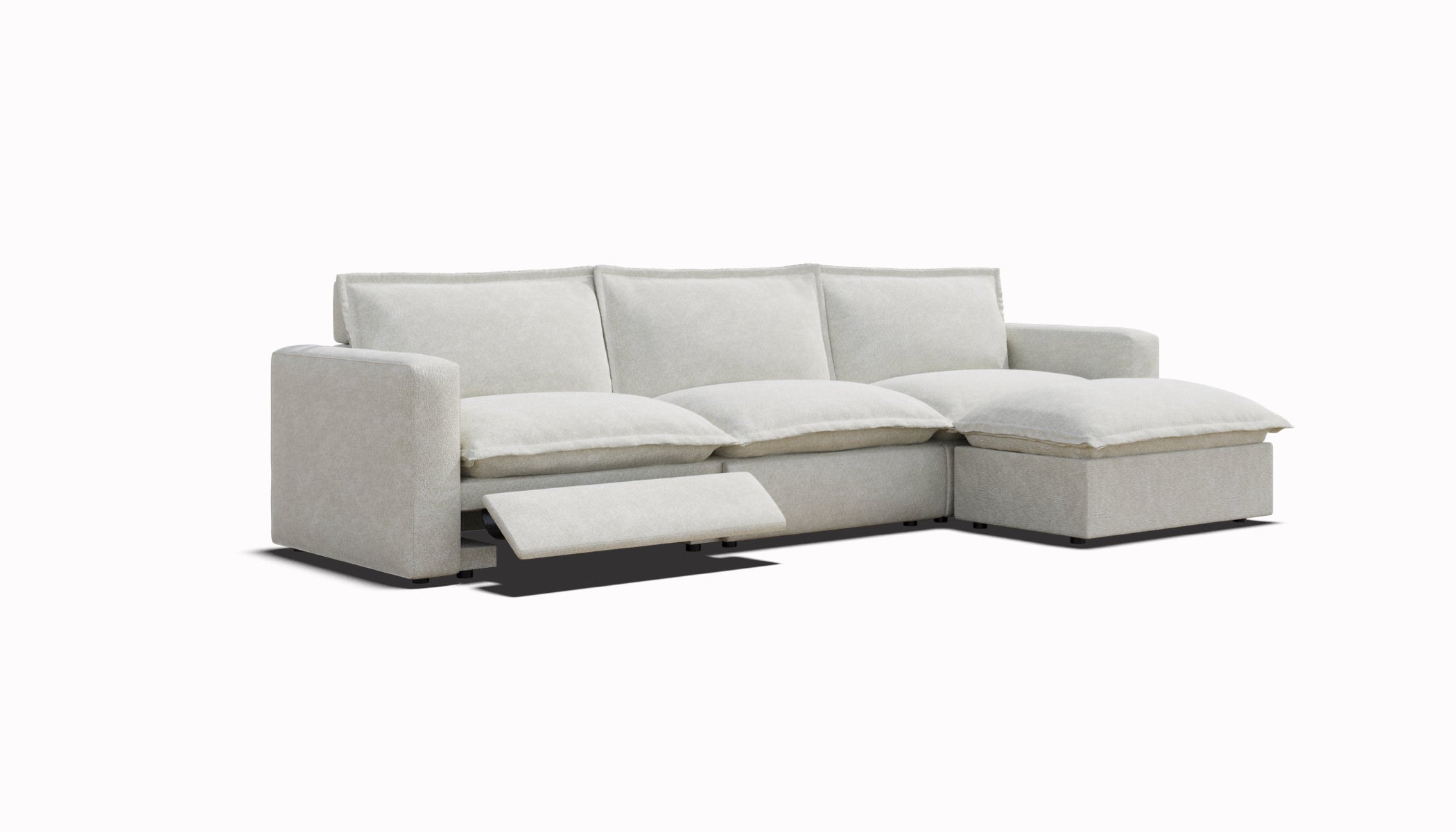 Luxe Seat Chaise Reclining Couch with Ottoman Homebody