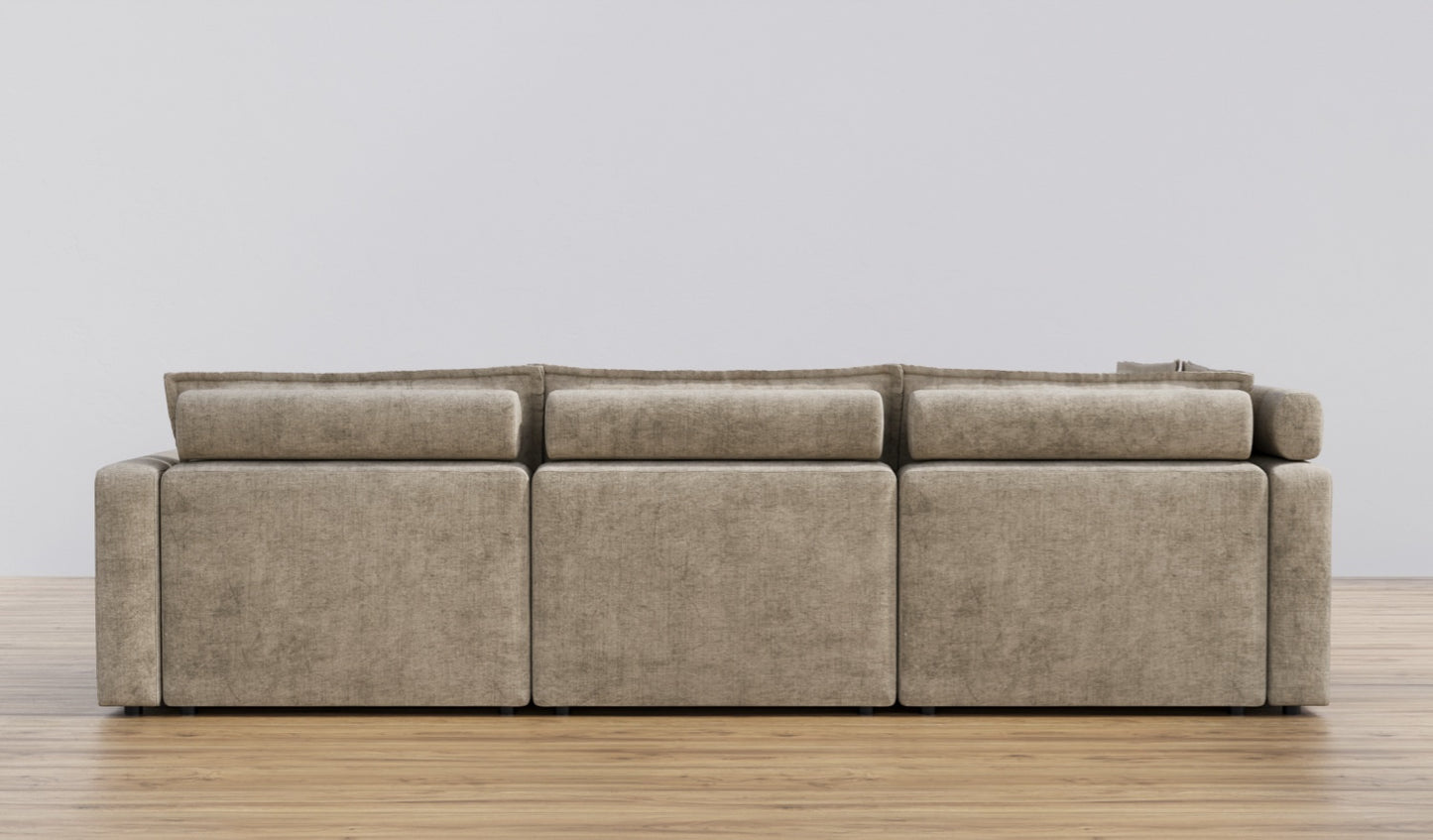 Warm Sand Four Seat Luxe L-Shaped Sectional