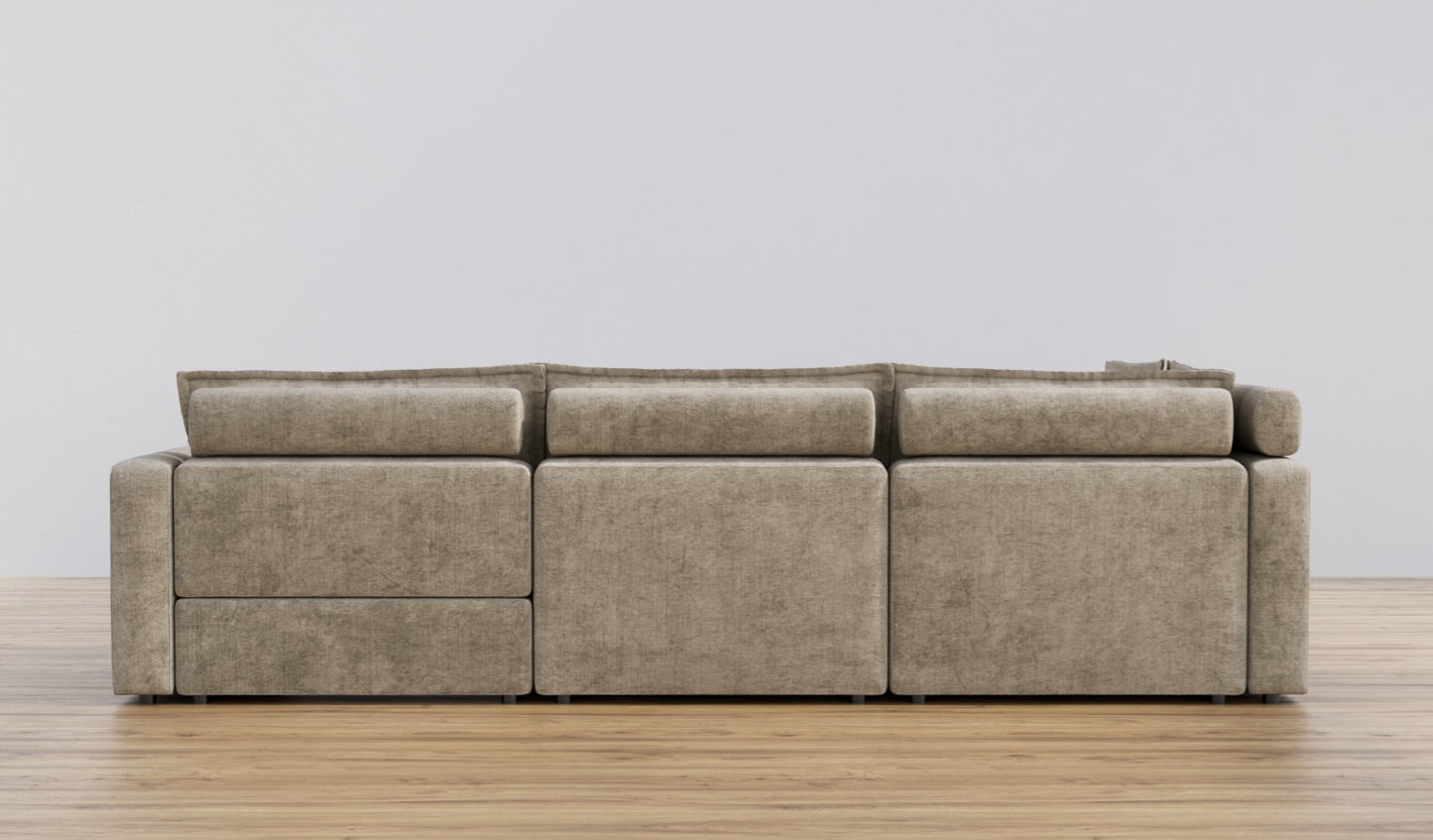 Warm Sand Four Seat Luxe L-Shaped Sectional