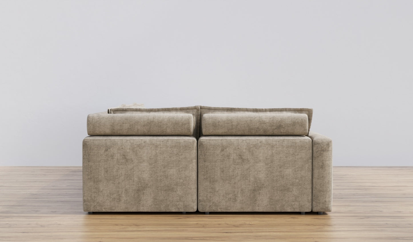 Warm Sand Four Seat Luxe L-Shaped Sectional