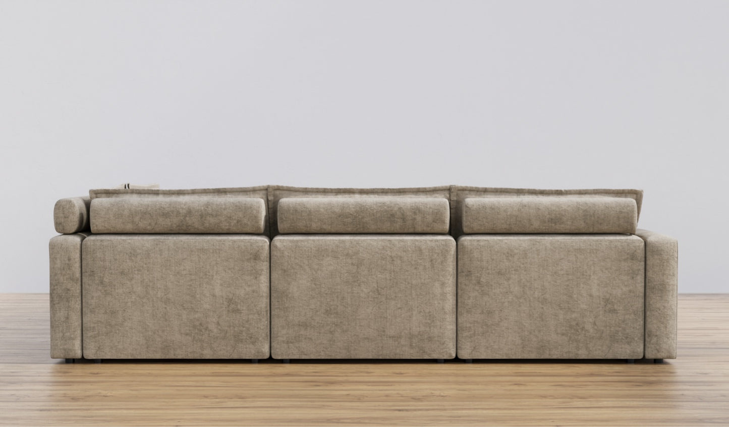 Warm Sand Four Seat Luxe L-Shaped Sectional