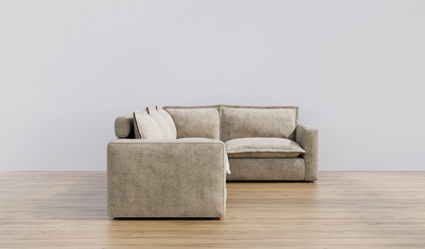 Warm Sand Four Seat Luxe L-Shaped Sectional