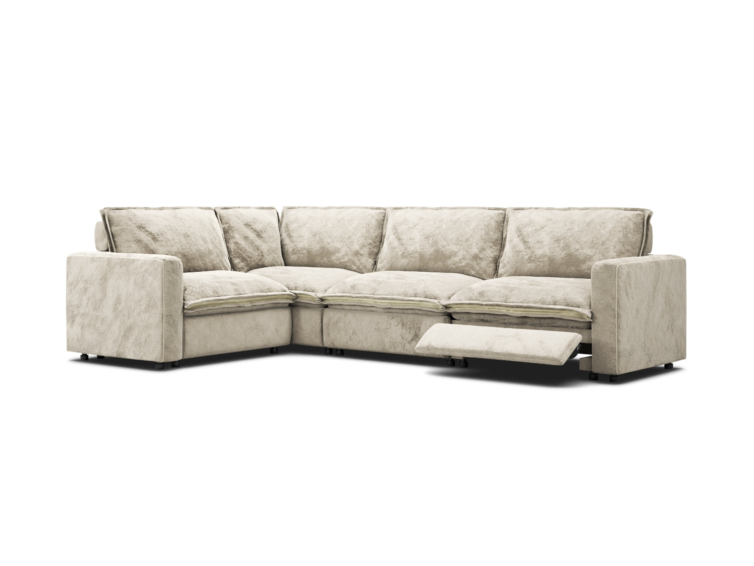 Sectional couch with chaise and recliner sales